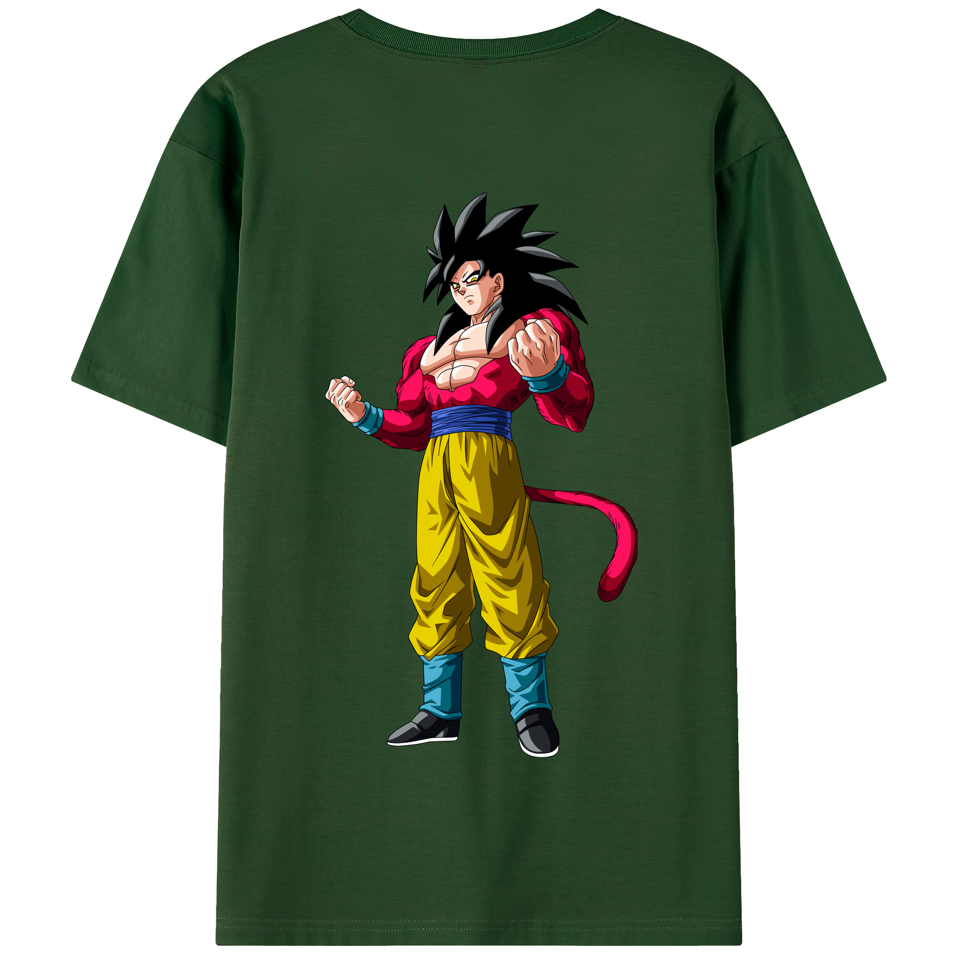 （画像用） ドラゴンボール 孫悟空（そん ごくう）Son Goku カカロット DRAGON BALL Kakarotto 綿100％半袖Tシャツ（背面プリント）